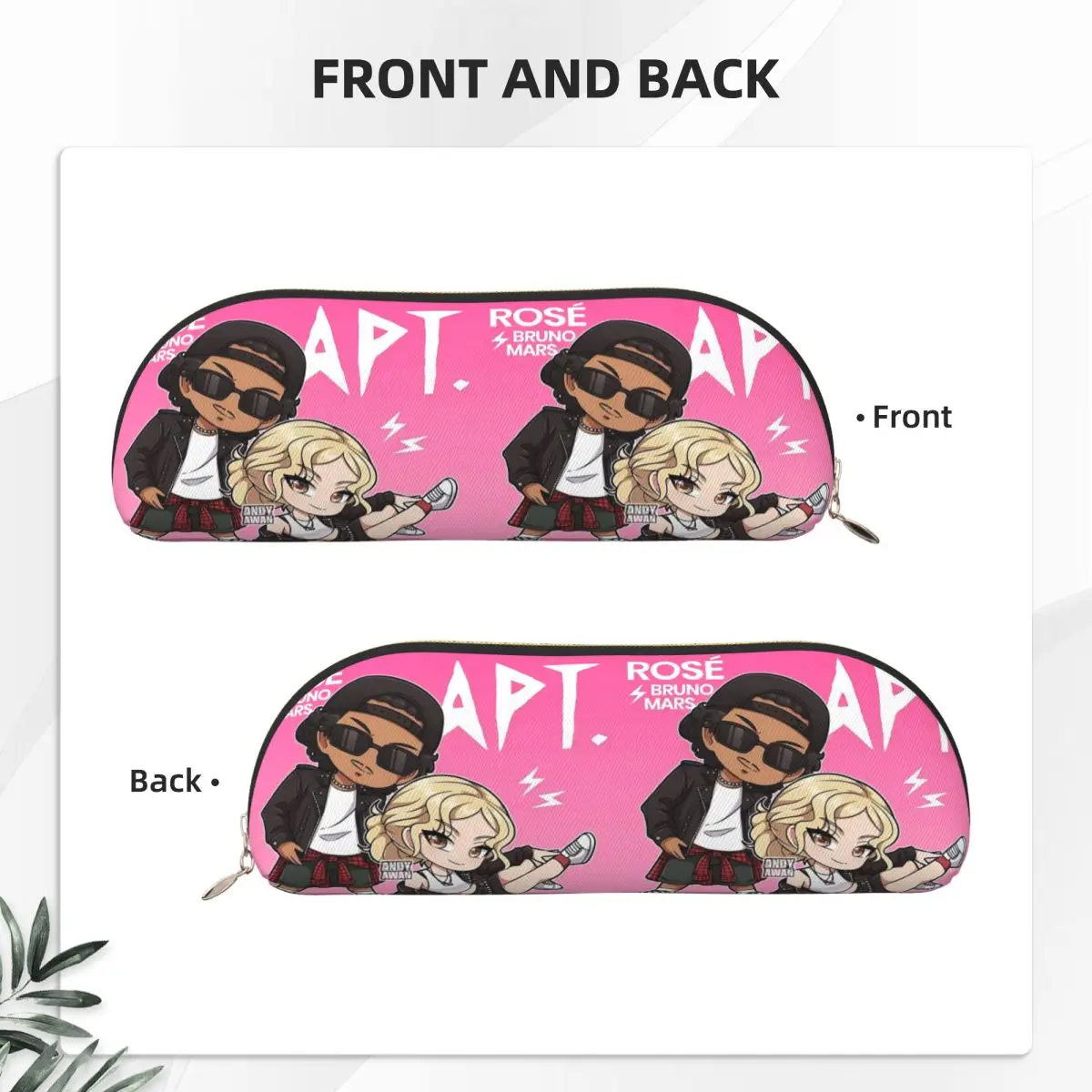 APT ROSE Bruno Mars مقلمة قلم رصاص الحقيبة تخزين لوازم مكتبية سعة كبيرة صندوق القلم حقيبة أقلام رصاص لهدايا الأطفال