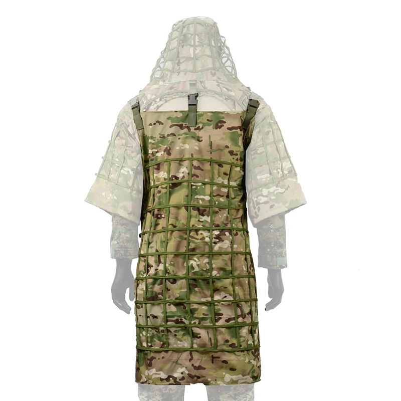 

Breathable Ghillie Cape for Ghillie Suits Foundation, Multi Color, for Hunting, Sniper, Airsoft, Wildlife Photography, Halloween