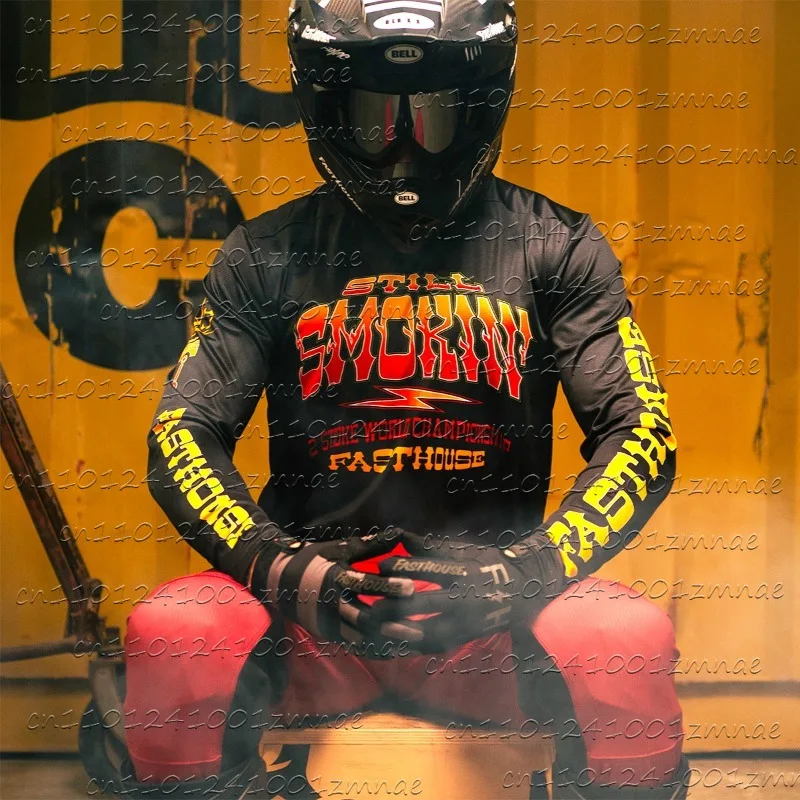 

New Still Smokin 25 Jersey Off Road Jersey Racing Cycling Outdoor Fast Drying Men's Motorcycle Racing Team Racing Shirt