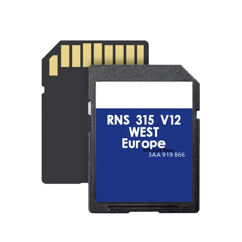 Imagem -03 - para vw Rns 315 Mapas 2023 Mapa Original da Versão da Europa Ocidental Cartão sd de Navegação