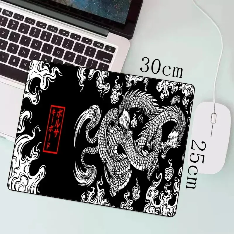Alfombrilla de ratón para juegos con diseño de dragón japonés, ideal para aumentar la velocidad en el escritorio, con temática de anime, para teclado y ratón, perfecta para deportes electrónicos.