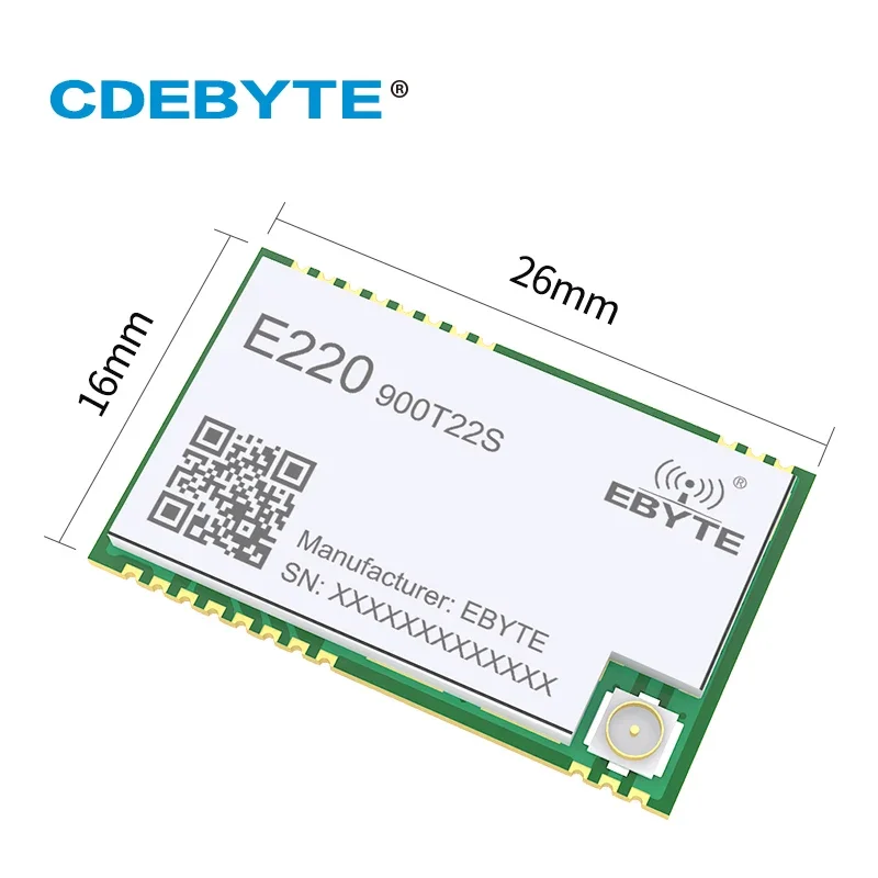 Imagem -02 - Lora 868mhz 915mhz Módulo Uart sem Fio E220-900t22s 22dbm Ipex de Longo Alcance Furo de Carimbo Baixo Consumo de Energia 10 Peças Lote Llcc68