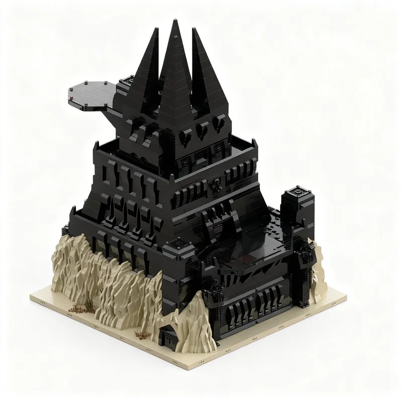 46588pcs MOC Black Fortress Model Building Blocks Construction Idea Education Creative Assemble Birthday Christmas Gift Toys