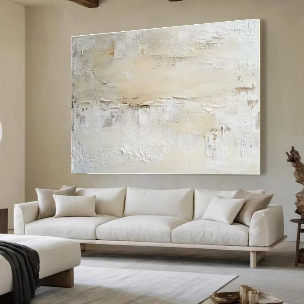 

Nordic Home Deco Paint Pictures Gray And White Texture Wall Art 100% Hand Painted Oil Painting On Canvas Marble Mural Room Decor