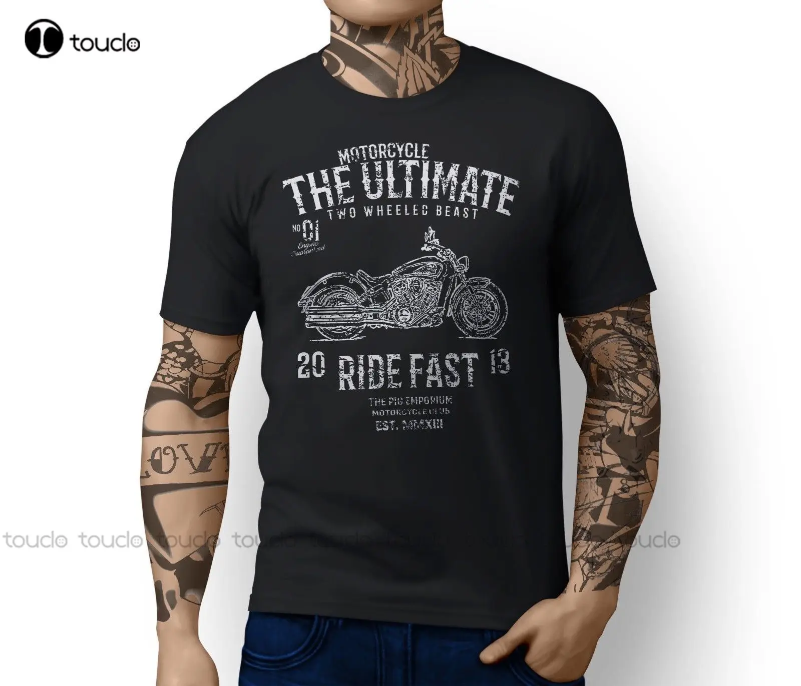 Brand T-Shirt Men Fashion Ultimate American Motorbike Scout Inspired Motorcycle Art T-Shirt Print T-Shirt Men Unisex Xs-5Xl