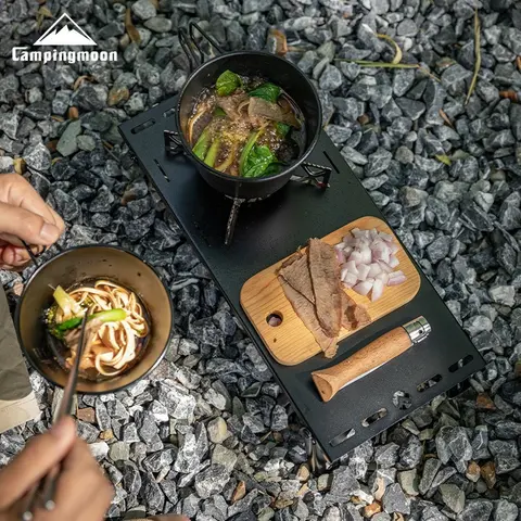 CAMPINGMOON 스테인레스 스틸 휴대용 스토브 헤드 캠핑 스파이더 스토브 나비 스토브 방풍 및 절연 테이블