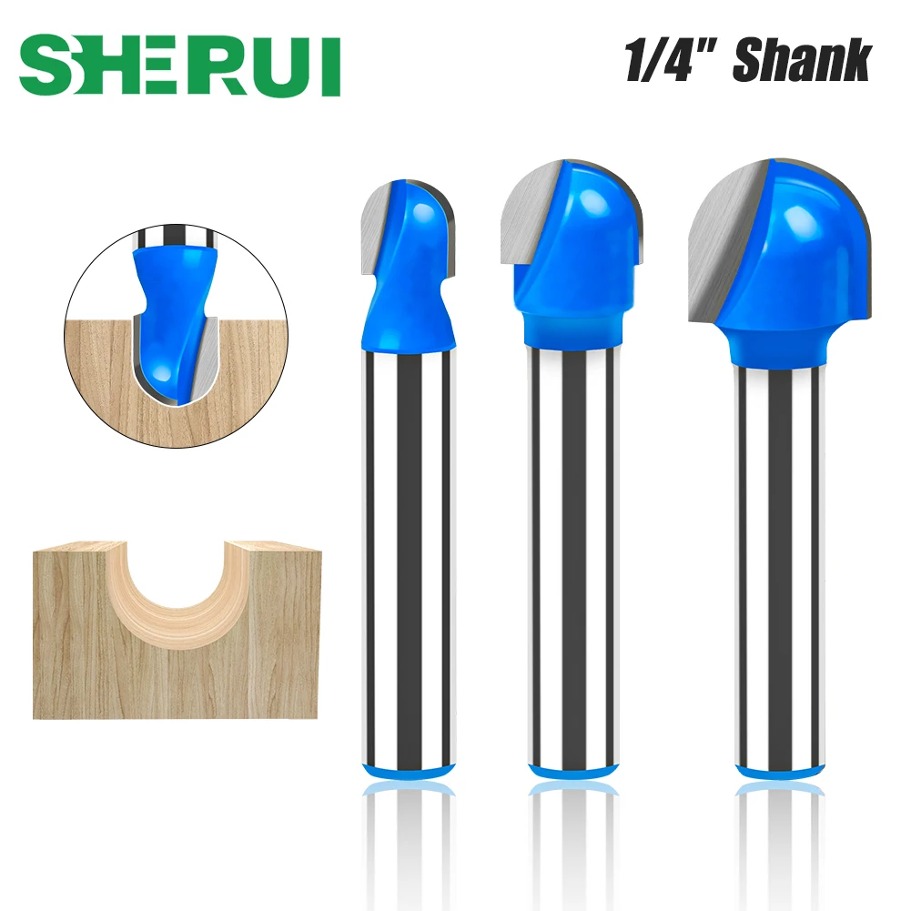 เครื่องกัดกัดจมูกก้าน4in 1/6มม. เครื่องกัดแกนโค้งกล่องแกนหลักเจาะรูคาร์ไบด์เครื่องมืองานไม้