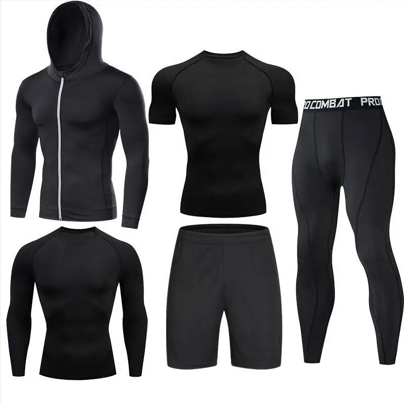 Gym Men Boxing Fitness Sportswear Athletic Physical Training Clothes Sports Suits Workout Jogging Rashguard Men's MMA Sport Suit