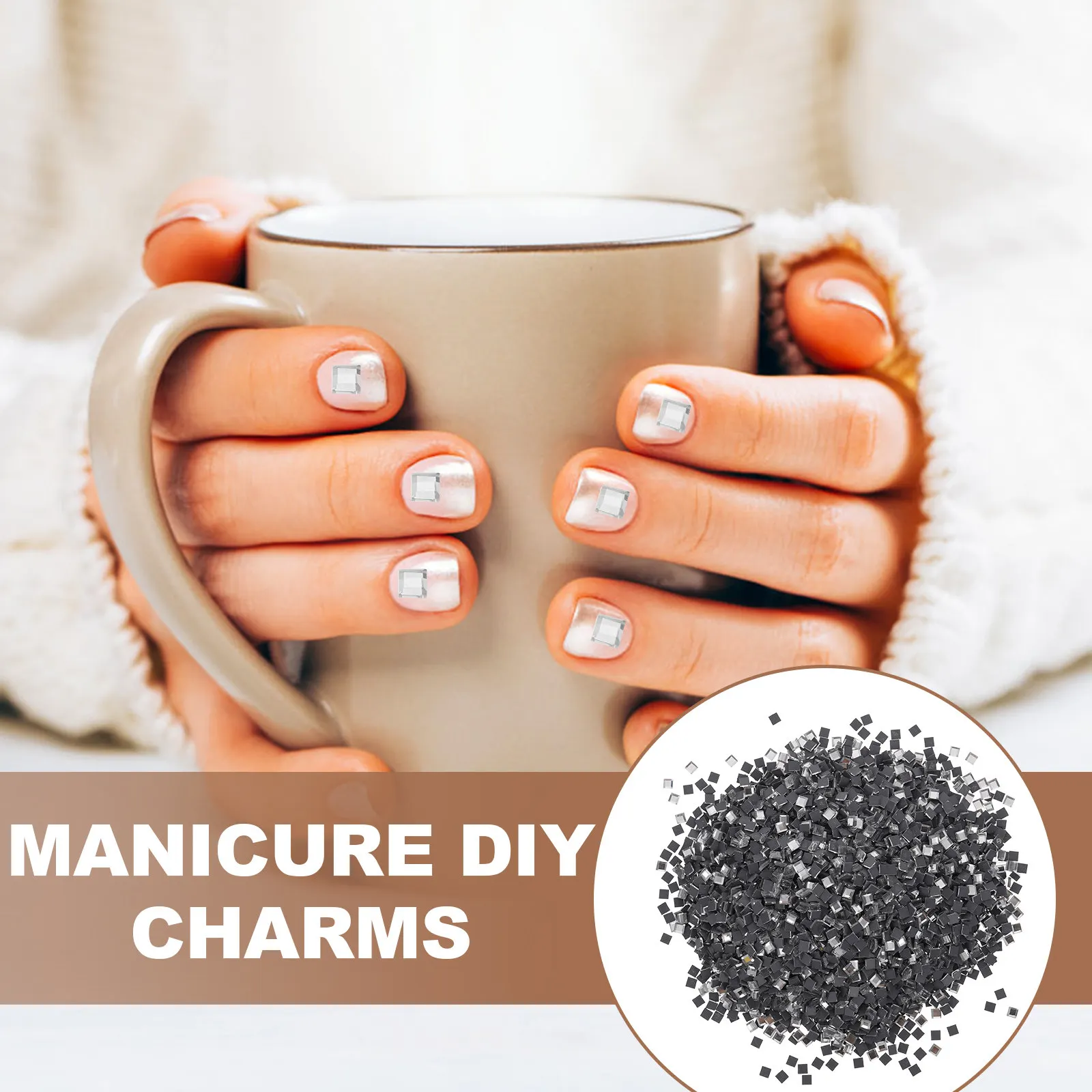 5000Pcs Glass Mini Charm Nail Art Ornaments Delicate Detailed Design Easy Application Natural Artificial Nails Summer Style