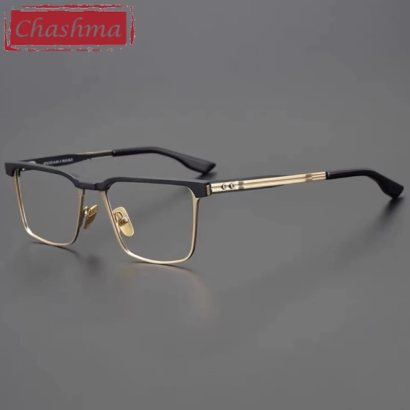 Chashma High-End-Brillen aus reinem Titan Platte optische Brillen fassungen Männer Brillen für Rezept linsen