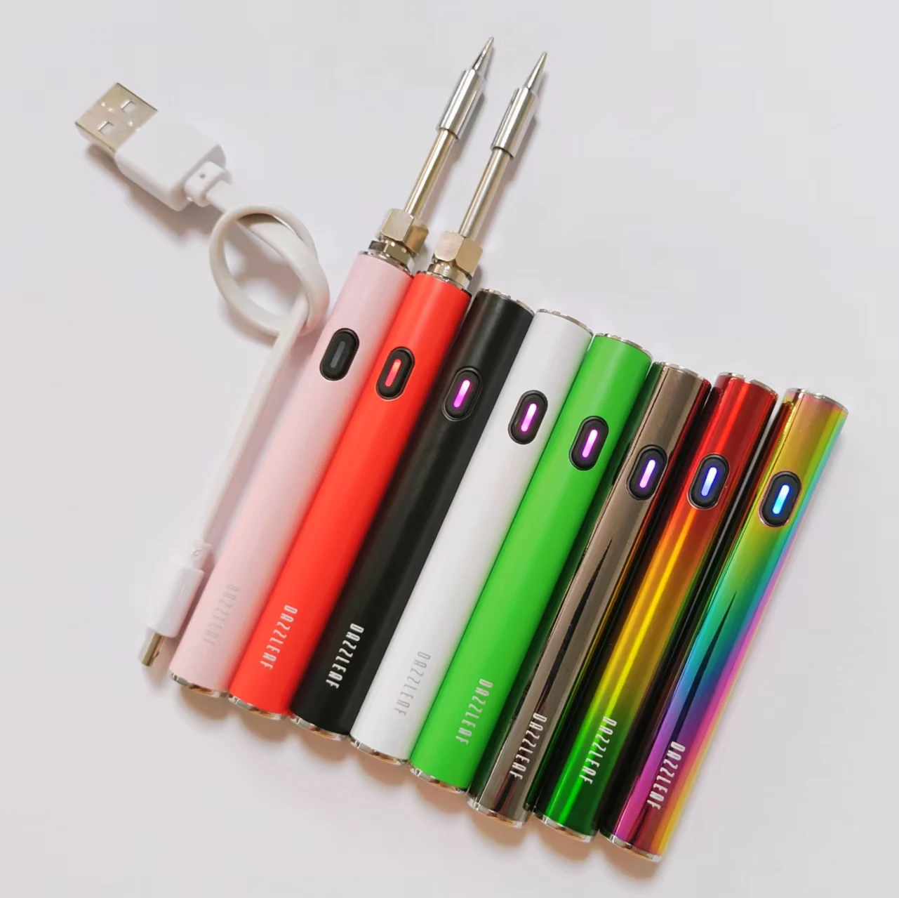 5pcs 510 Thread Battery Pen Portable, 11.2 Preheat Battery, Electric Soldering Iron Repair Tool,DIY  Hot knife, Mini light bulb view 2