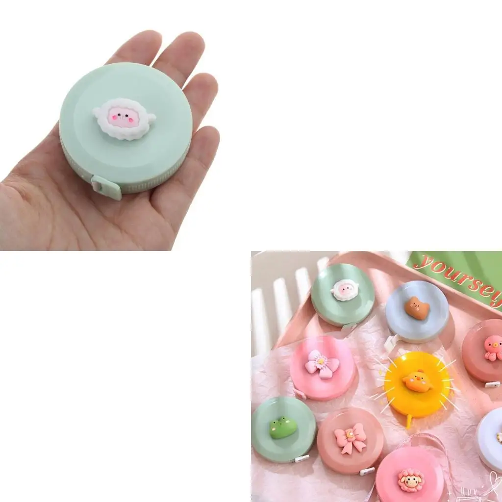 Mini Cartoon Tape Measure Retractable 60-Inch/1.5 Meter Mini Soft Tape Measure for Tailor Sewing Craft Cloth Soft
