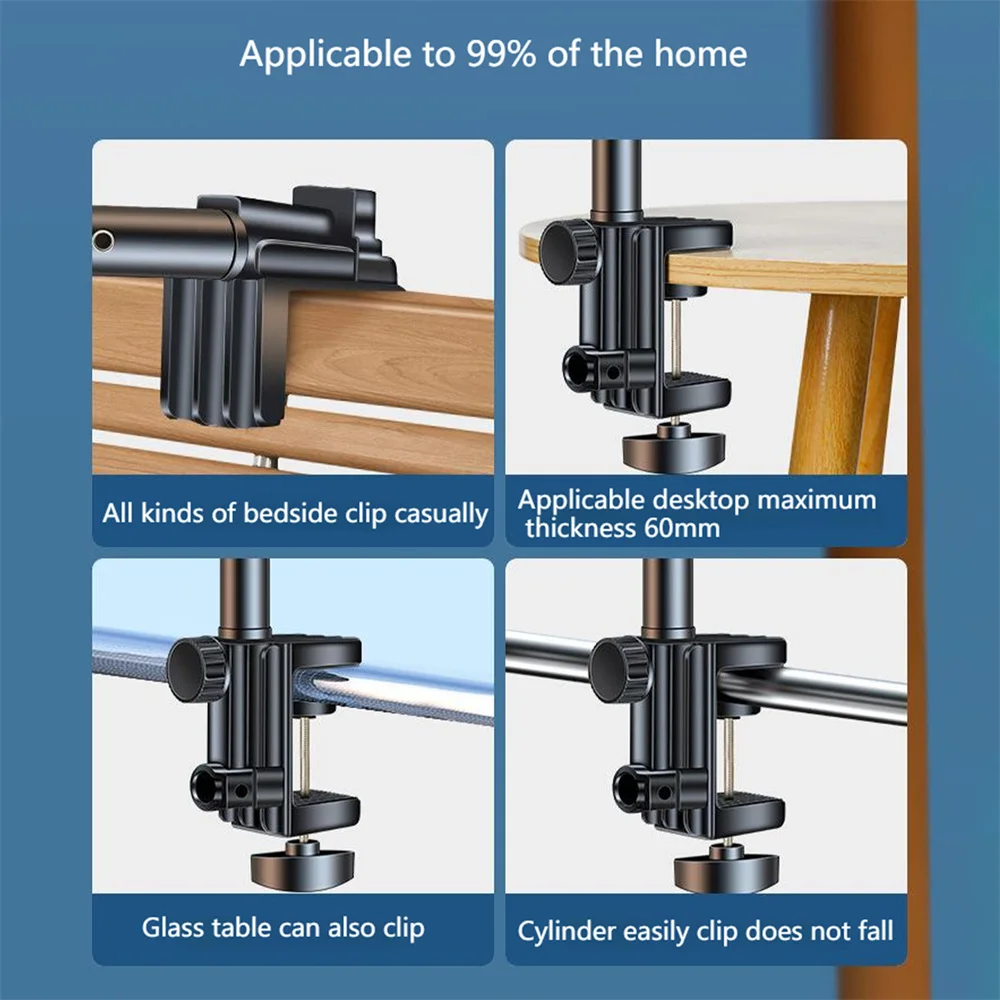 360ขาตั้งแท็บเล็ตแขนยาวปรับได้สำหรับแท็บเล็ต4-12.9นิ้วแท่นวางสมาร์ทโฟนแท่นวางขี้เกียจรองรับไอแพด