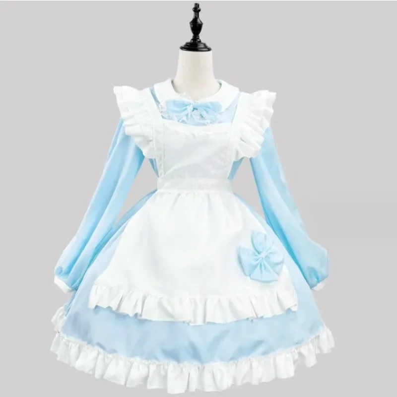 

Cute Japanese Black and White Maid Clothes Long-sleeved Maid Clothes COSPLAY Performance Clothes Lolita Blouse 2025