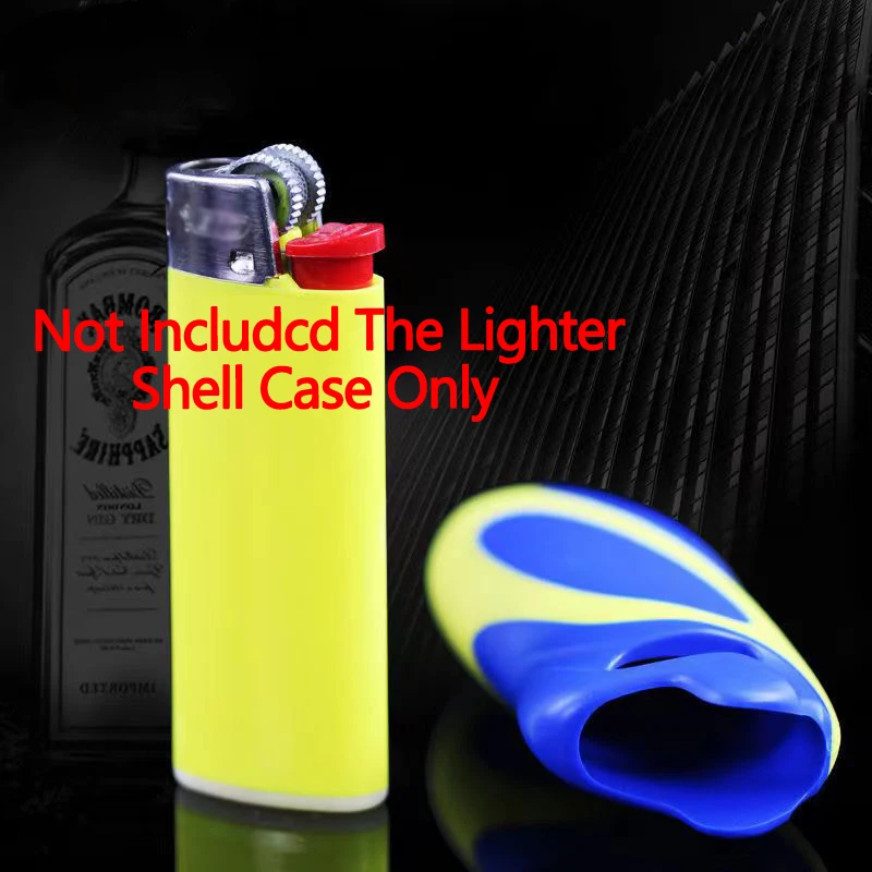 Durable Portable Colored Silica Gel Explosion-Proof Gas Lighter Protect Box For Bic J5 Reusable Case Outside Armor Cover