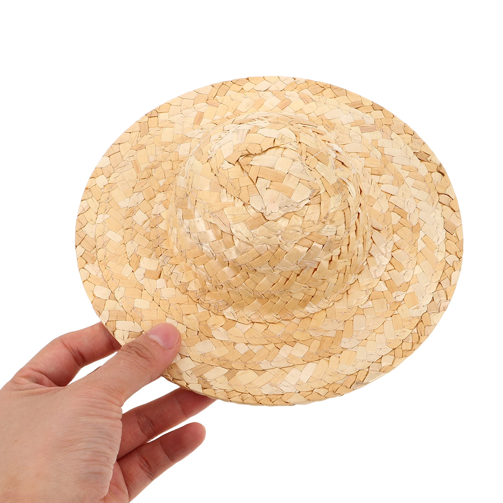 2 pezzi mini cappelli sombrero autentico materiale di paglia piccolo topper per tea party fiesta decor fai da te bottiglia di vino ornamento set artigianali