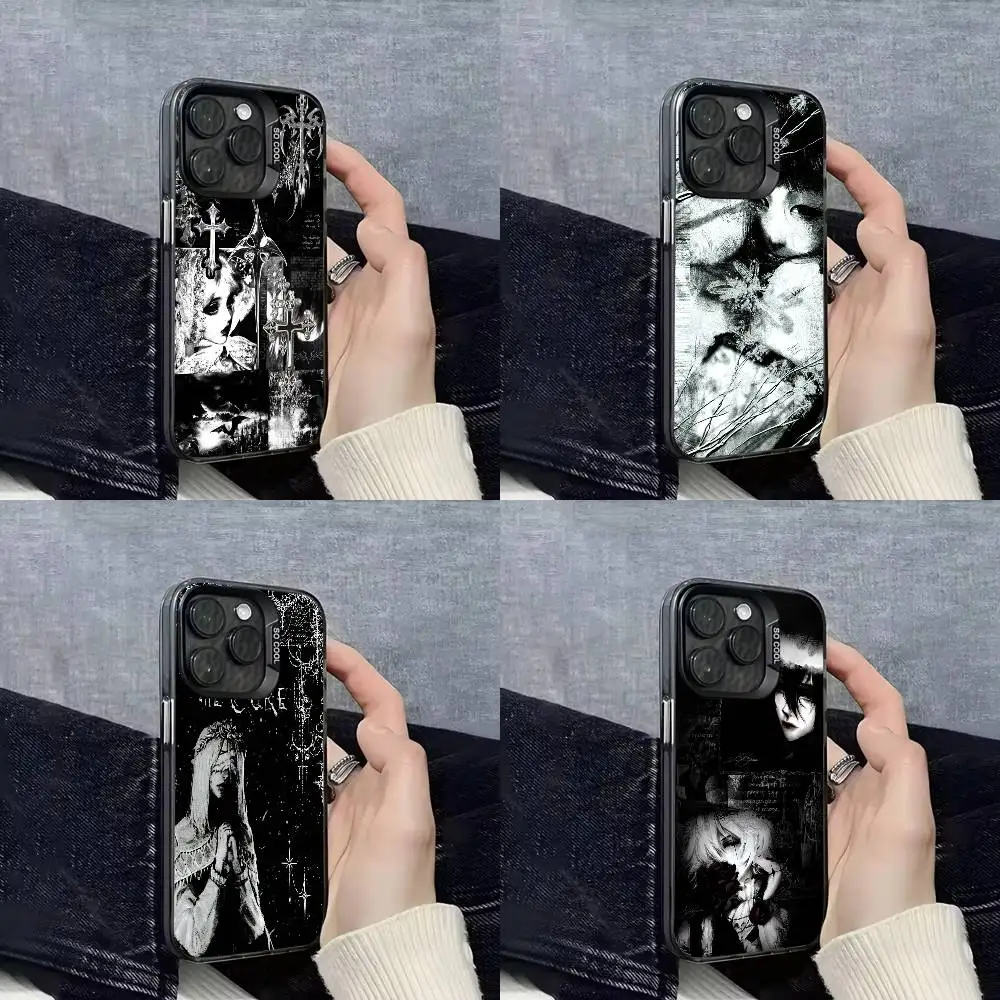 

Horror Cross Gothic Girl Phone Case For iPhone 16,15,14,13,12,11,Mini,Pro,E,SE4,XS,MAX Black Candy Matte Box