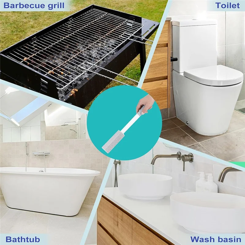 

【Горячие продажи!】Пемза для унитаза с удлиненной ручкой Пемза для чистки унитаза с 1 чистящей ручкой для чистки