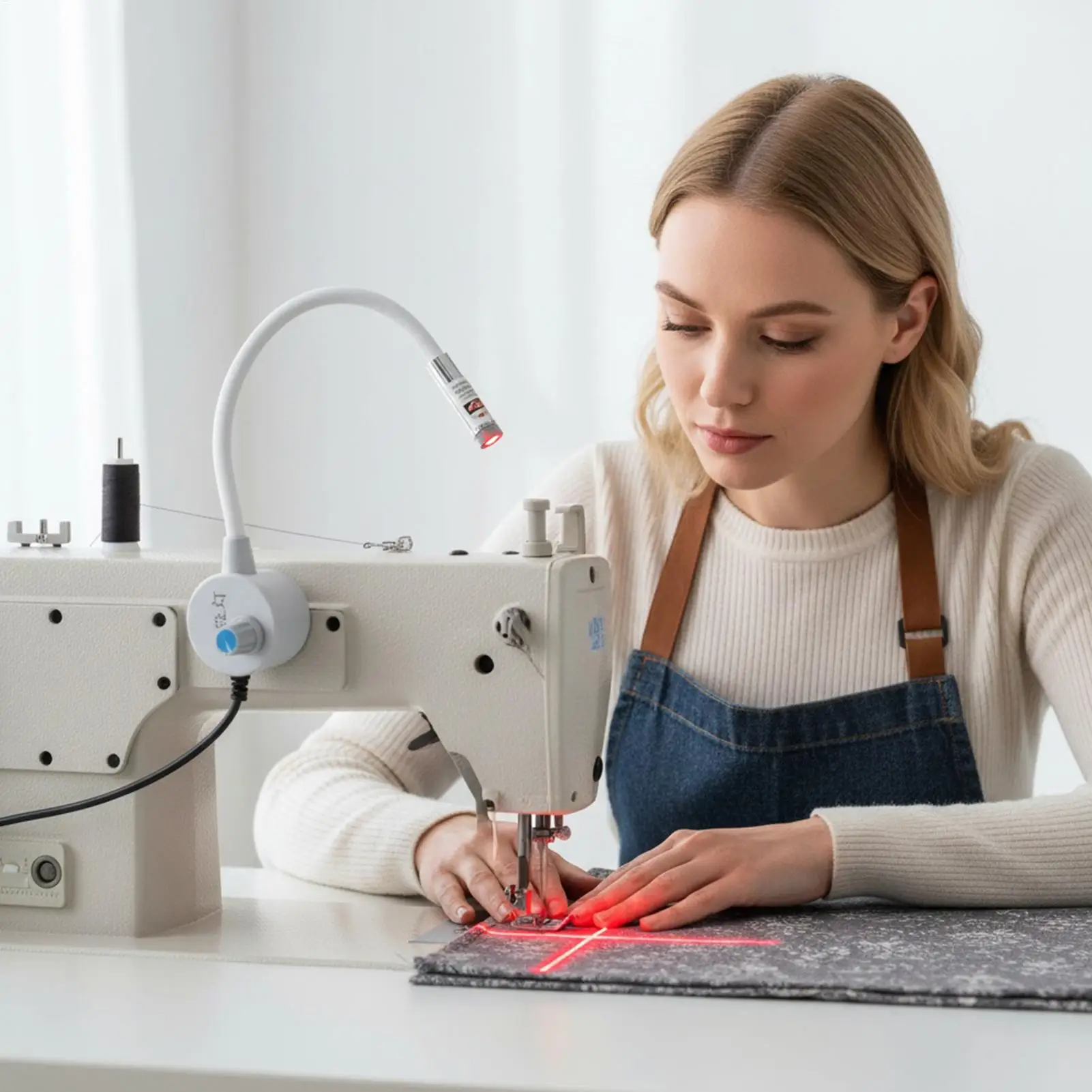 Sewing Machine Light Adjustable Alignment Guide 360 Degree Positioning Magnetic Sewing Machine Positioning Light For Quilting