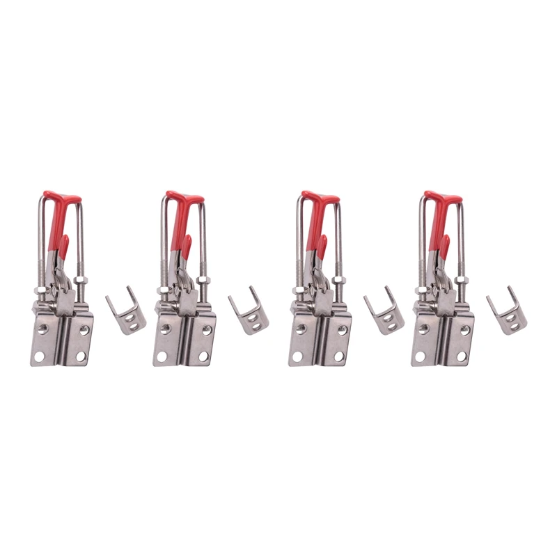 4-Pack 2000Lbs Capacity Heavy Duty Adjustable Latch U Bolt Self-Lock Toggle Clamp