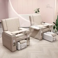 Modern luxury beauty nail furniture nail tables whirlpool discharge pump brown pedicure massage pedicure chair