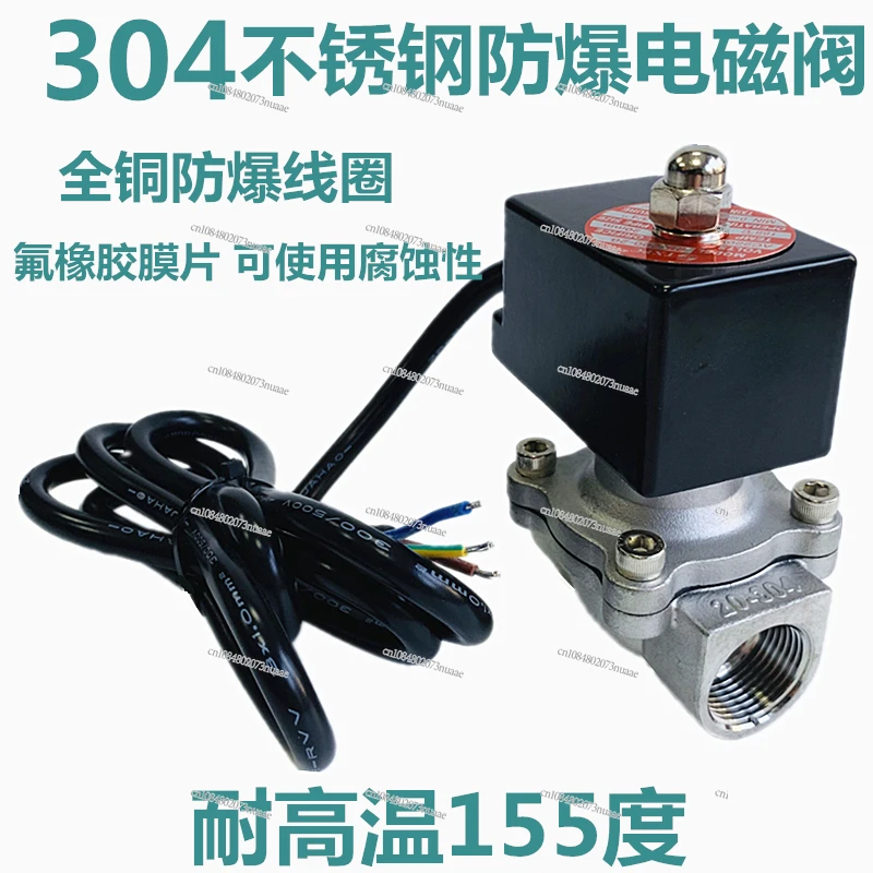 Stainless Steel Normally Closed Explosion-Proof Solenoid Valve, Natural Gas Valve, Chemical Coal Mine Gas Valve