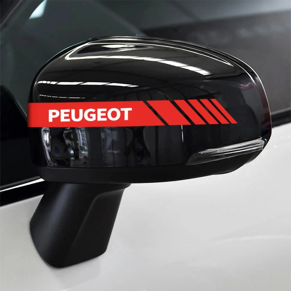 Pegatina decorativa para espejo retrovisor lateral de coche, piezas de modificación de carrocería para Peugeot 208 2008 308 3008 408 508 5008 4008 206 307 RCZ Expert Partner