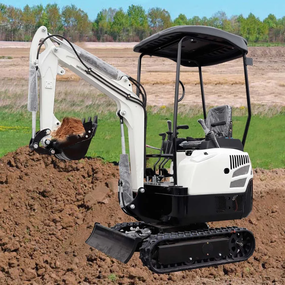 Mini Excavator 1.5 Ton Farm New Crawler Digger Chinese small Excavators for Gardens Shipping Not Included