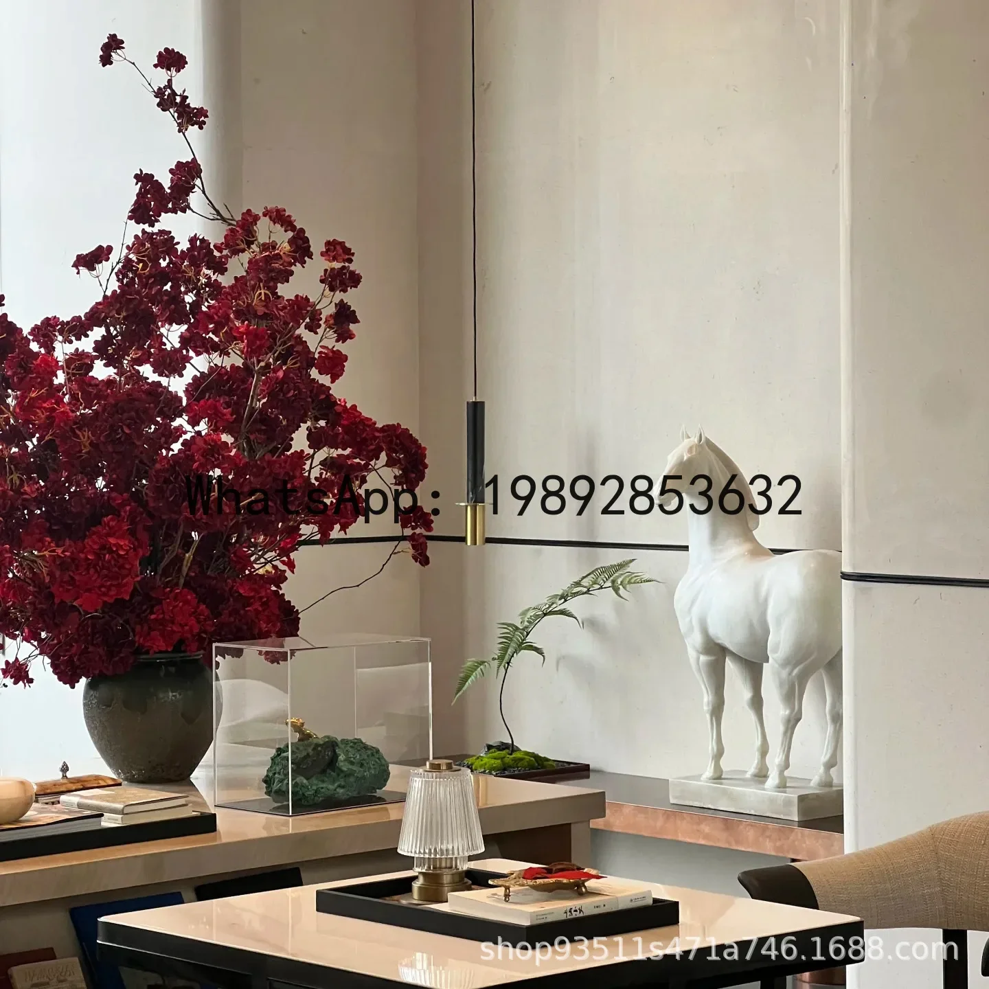 

X-11 Antique Style Standing Wild Horse Ornament for Living Room TV Cabinet Entrance Hall Study Office Decoration