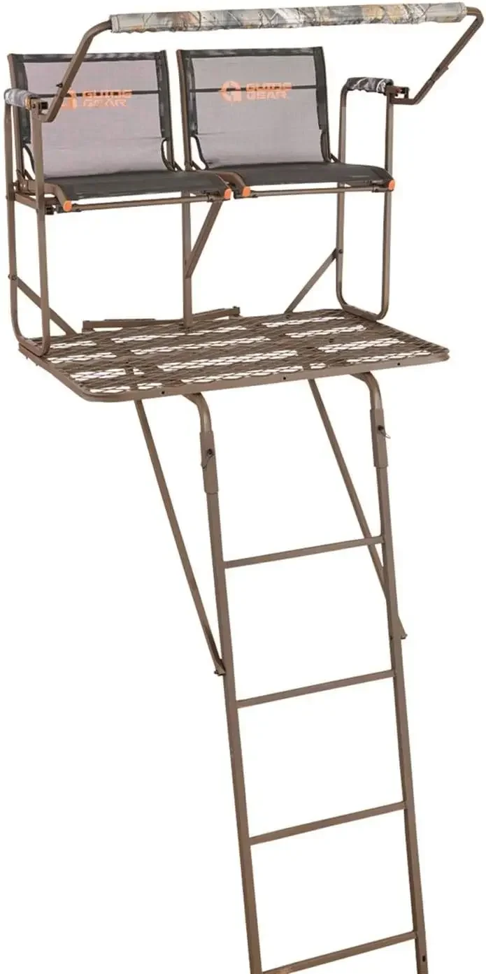 17' 2-Man Ladder Tree Stand Climbing Hunt Seat, Hunting Gear Equipment Accessories