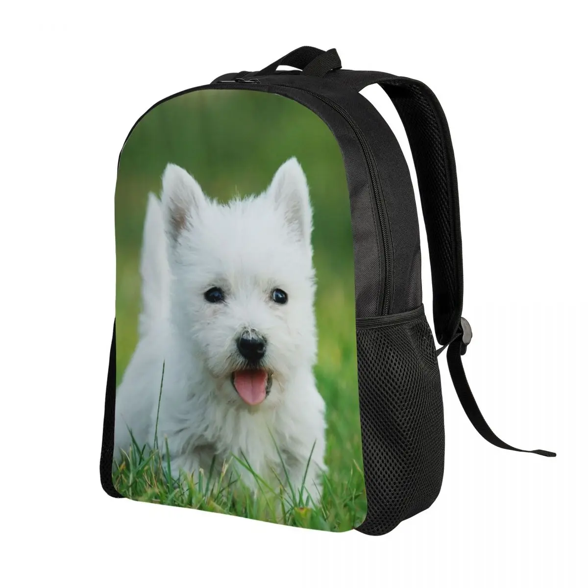 West Highland White Terrier Puppy Backpacks for Boys Girls Westie College School Travel Bags Bookbag Fits 15 Inch Laptop