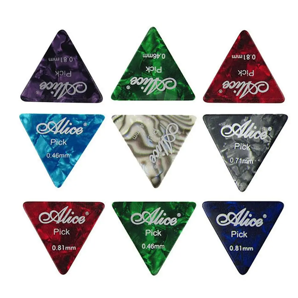 12Pcs Durable Celluloid Guitar Picks Professional Guitar Accessories Guitar Plectrum Mixed Thickness Guitar Shrapnel