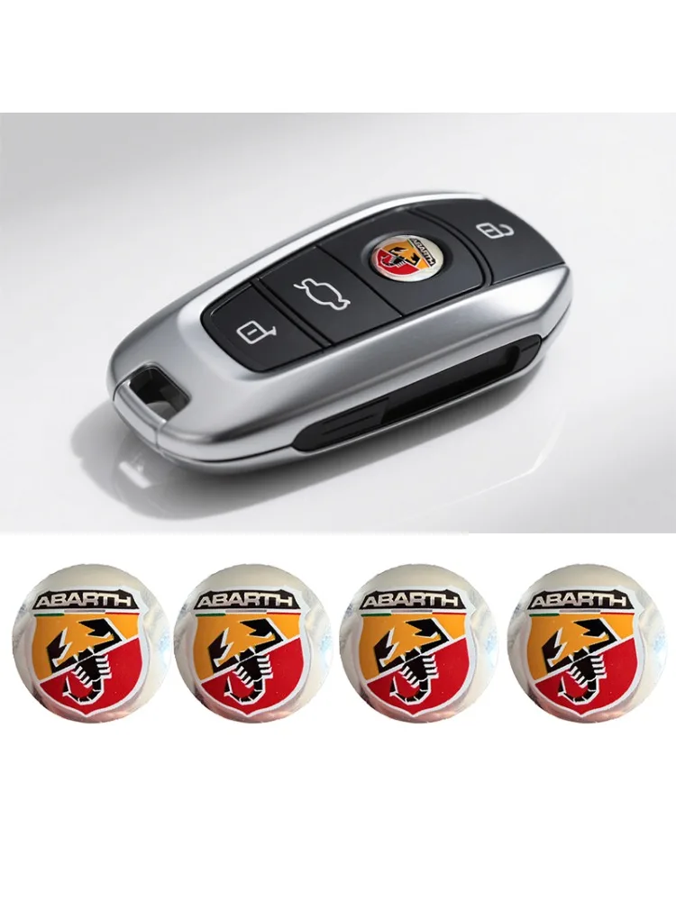 2/5/10/20 Stück Auto-Logo-Schlüsselaufkleber Dekoration Autozubehör für Abbas Abarth Punto 124/125/500 Stilo Ducato Autozubehör