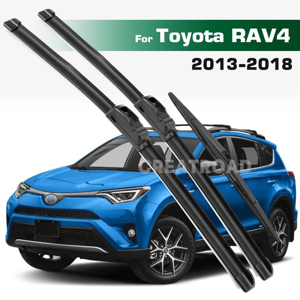 

Комплект стеклоочистителей GREATROAD для Toyota RAV4 XA40 2013-2018, левый и правый руль, передние и задние щетки стеклоочистителя, щетки для лобового стекла, окон