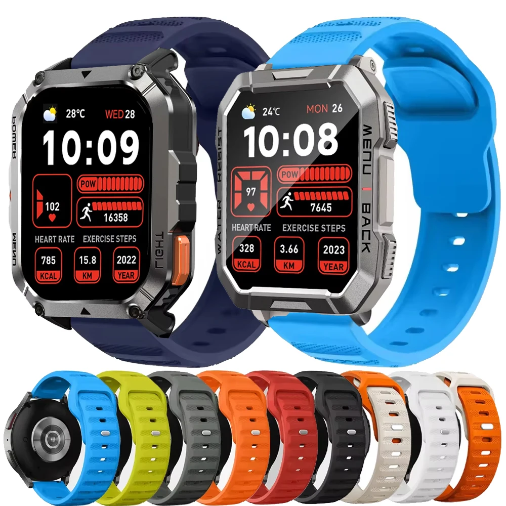 Watch Silicone Strap For Blackview W70 Pro W60 W50 W50 Pro X20 Sport Band 22mm 20mm Bracelet Correa For Blackview R30 R60 X1Pro