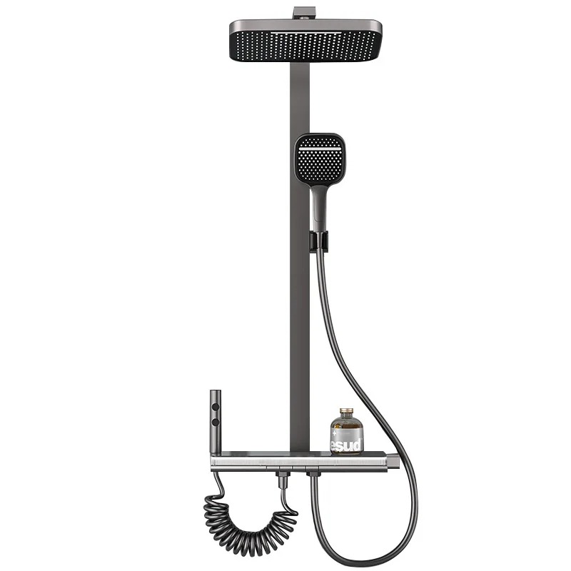 Piano key shower shower full set, multi-functional pressurized bathroom household shower set