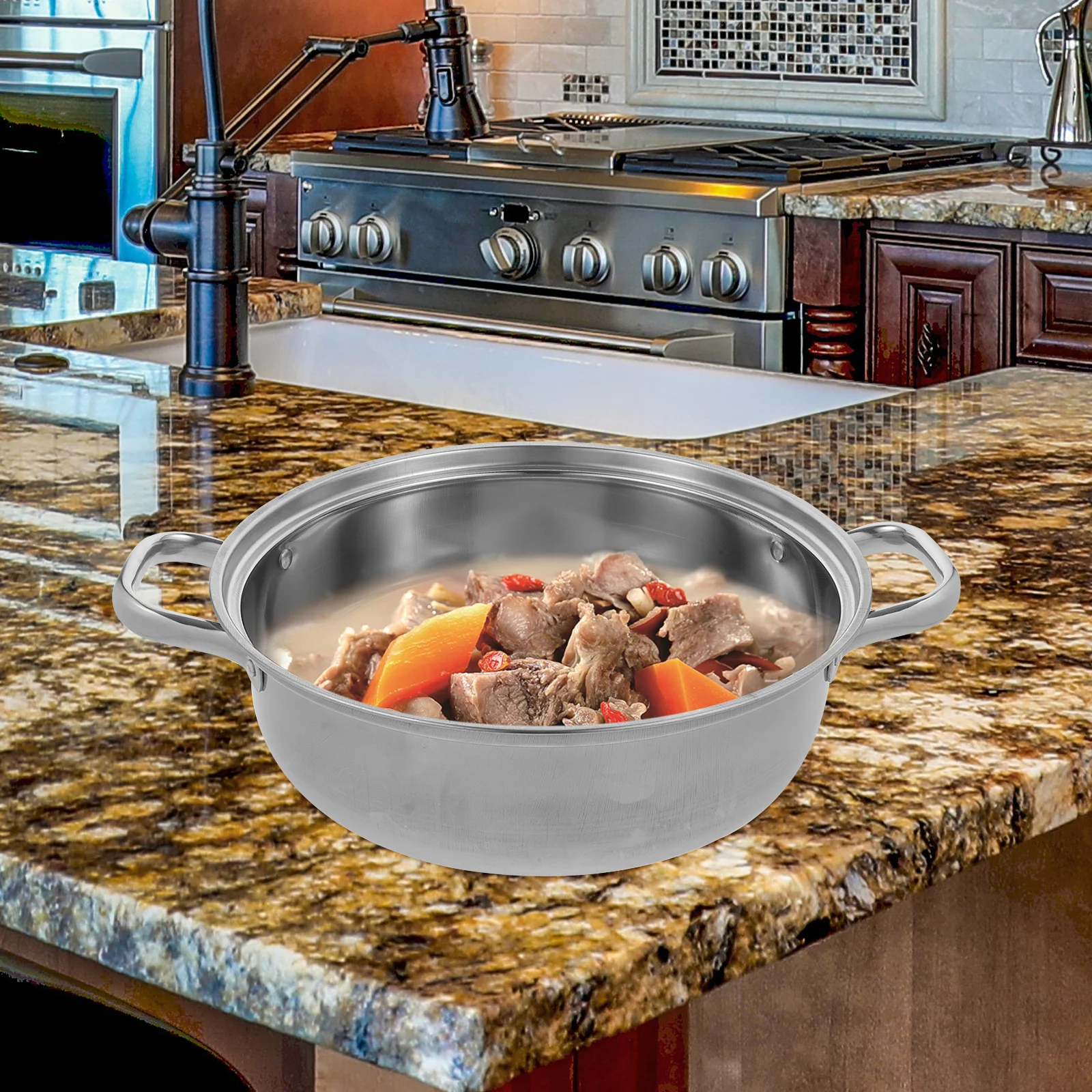 

Stainless Steel Steamer Pot Double Layer Large Capacity Steam Cooker Kitchenware Anti Scald H Induction Gas Stove Suitable