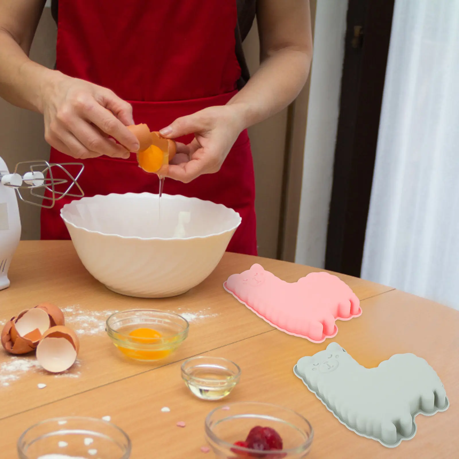 Alpaca Silicone Cake Mold Set – 2pcs Non-Stick Baking Molds for Chocolate, Dessert & DIY Cakes