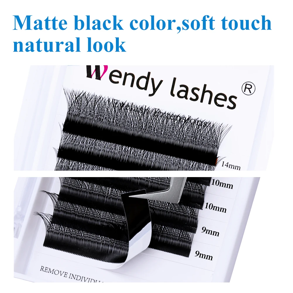 Wholesale 10Pcs/Lot 3D/4D W Style Eyelash Extension Makeup Premade Volume Fan Lashes Mink Eyelashes Lash Supplies Wendy Lashes