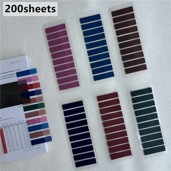 200Pc 색인 탭 자체 접착 페이지 마커 투명 방수 스티커 메모 파일 분류 플래그 플래너 스티커