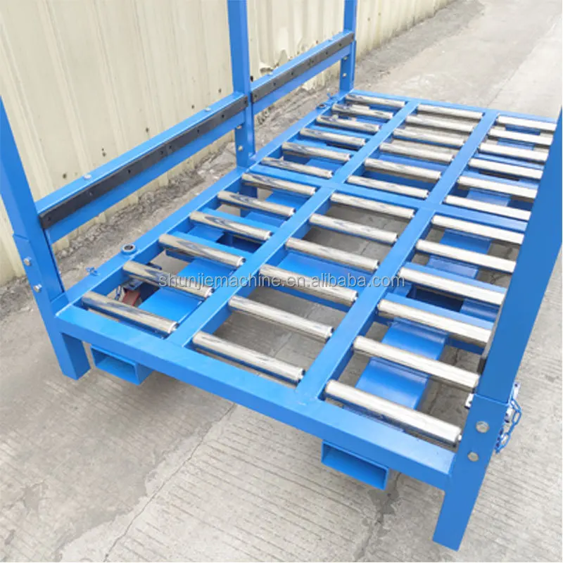 2134mm長さの積み重ね可能な頑丈な仕上げプレート収納ラック（8インチホイール付き）