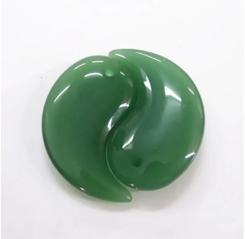 Green aventurine Magatama Shinto amulet pendant
