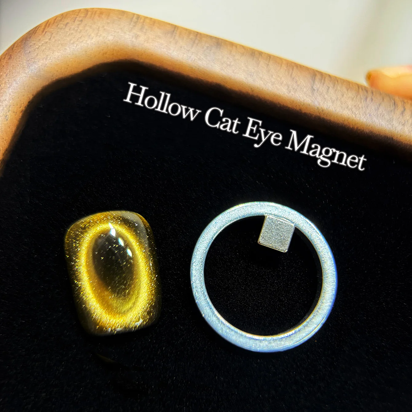 2026 Poular Powerful Circular Magnet Suction Hole Cat Eye Auxiliary Tool New 3-second Suction Hollow Cat Eye Nail Art Magnet