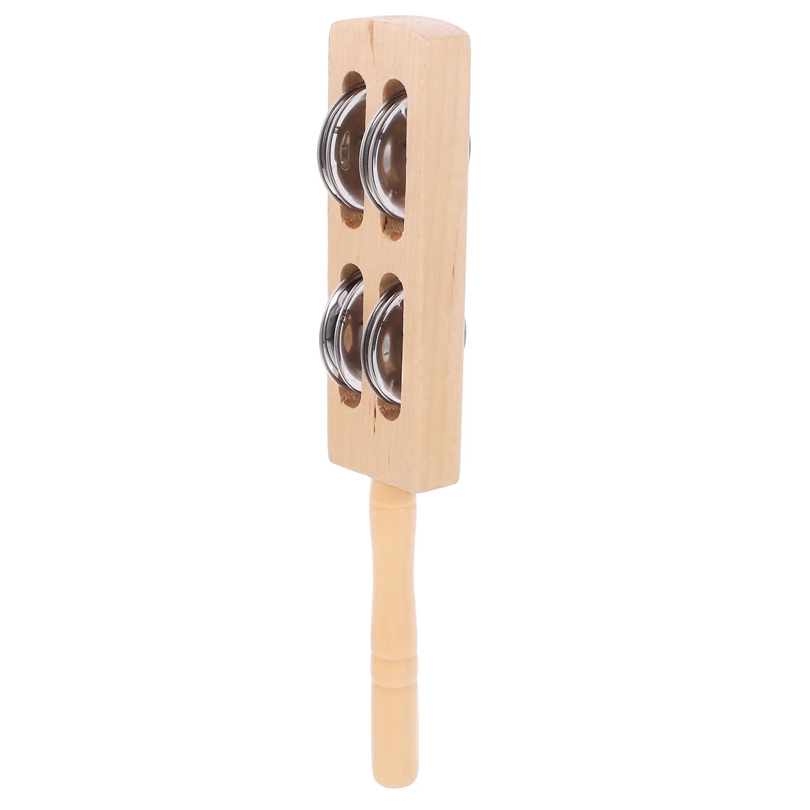 Wooden Handheld Hand Bell Shaking Educational Instrument for Musical Percussion Tool Musical Development Gift