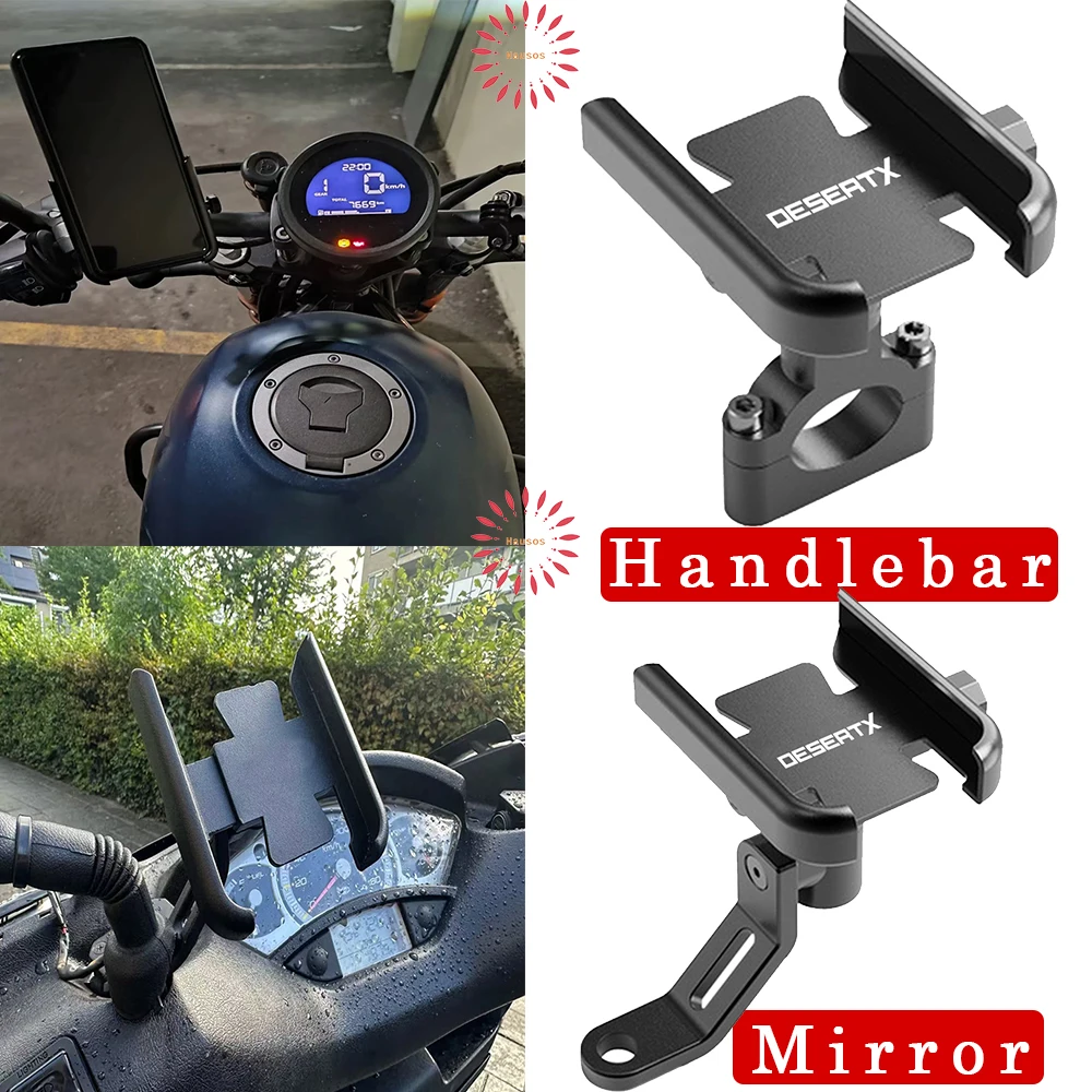 For Ducati Desert X Desertx Motocycle Accessories Universal Mirror Handlebar Mobile Phone Holder GPS Stand Bracket Hot Selling