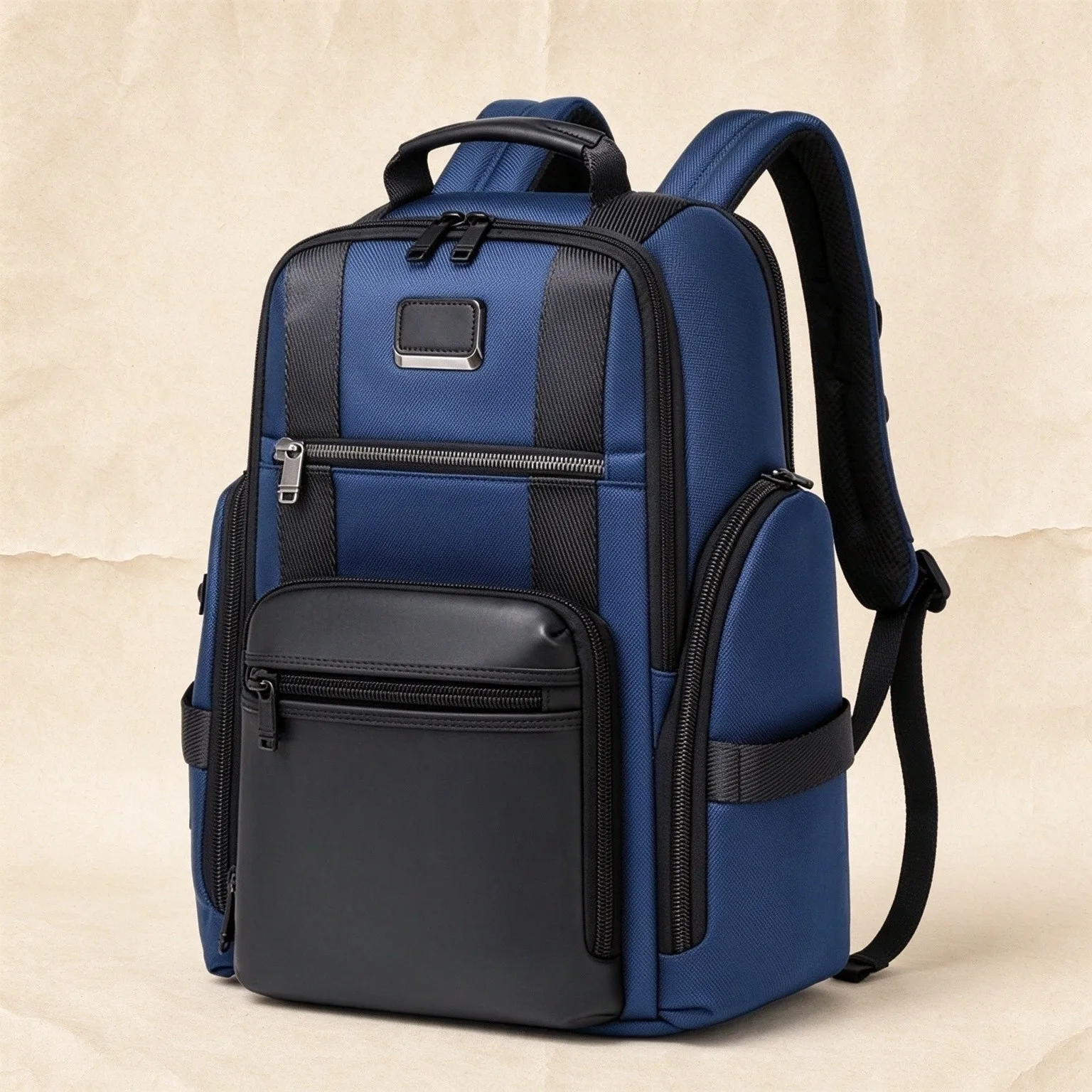 Trendy Multifunctional Ballistic Nylon Backpack, Large Capacity Business Casual Daily Rucksack