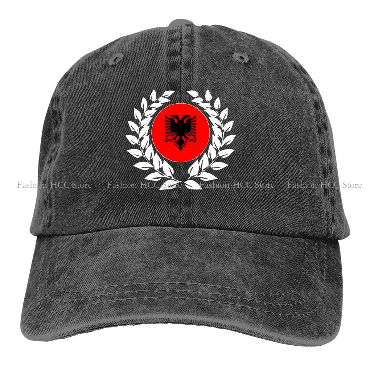 Albania Eagle Multicolor Hat Peaked Women's Cap Albanian Laurel Wreath Double-Headed Personalized Visor Protection Hats