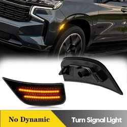 2Pcs For Chevrolet Suburban Tahoe GMC Yukon 21-23 LED Bumper Side Marker Lights Turn Siganl Lamps Cadillac Escalade OEM#84776453
