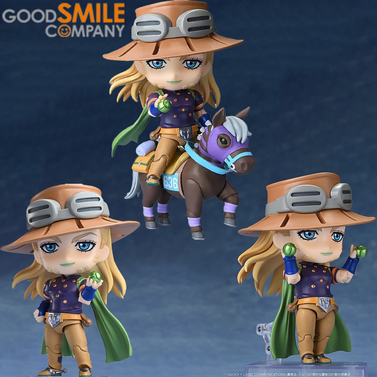 Figura Coleccionable Original GSC Nendoroid 3031 Gyro Zeppeli de STEEL BALL RUN, JoJo's Bizarre Adventure, Modelo de Anime, Juguete Decorativo