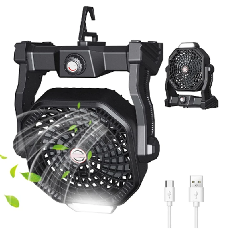 배터리 작동 선풍기, 저소음 및 조절식 헤드 선풍기, 다양한 활동용 소형 USB 선풍기